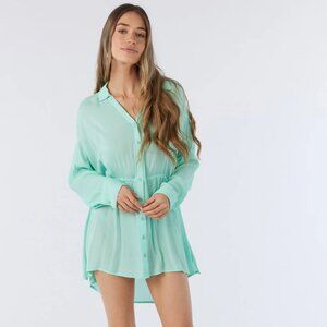 O'Neill Cami Cover-up Button Down Size Small Dress  Ocean Wave New NWT